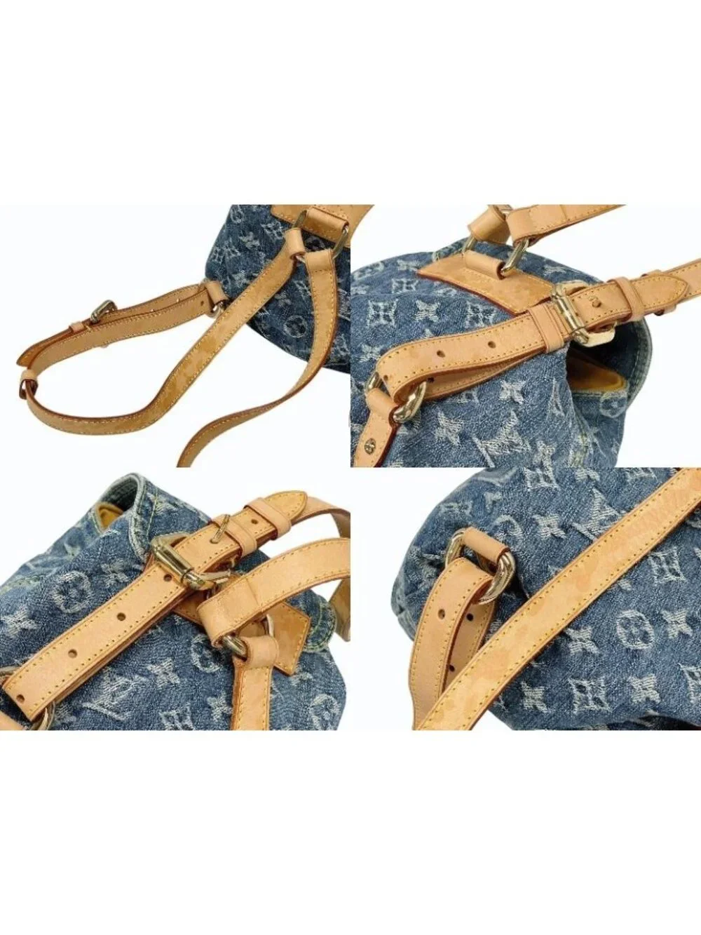 Louis Vuitton Mini Backpack a Dos PM Monogram Denim Indigo Gold